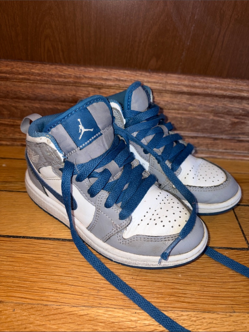 Nike Jordan Blue and Gray High-Top Sneakers
